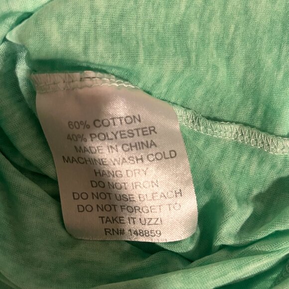 Suzzi i Women's Key West Pineapple Soft Sheer Tank Top Size Medium Teal - Picture 6 of 8